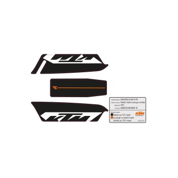 Pegatina batería KTM Macina Fun 9 P5 black/white/orange
