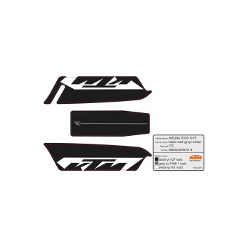 Pegatina batería KTM Macina Tour 10 P5 black/white