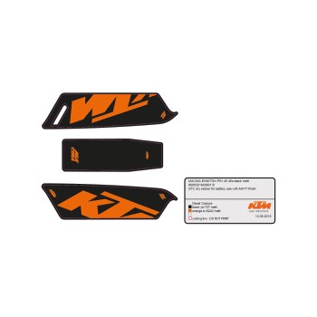 Pegatina batería KTM Mini me 24 A4 black/orange