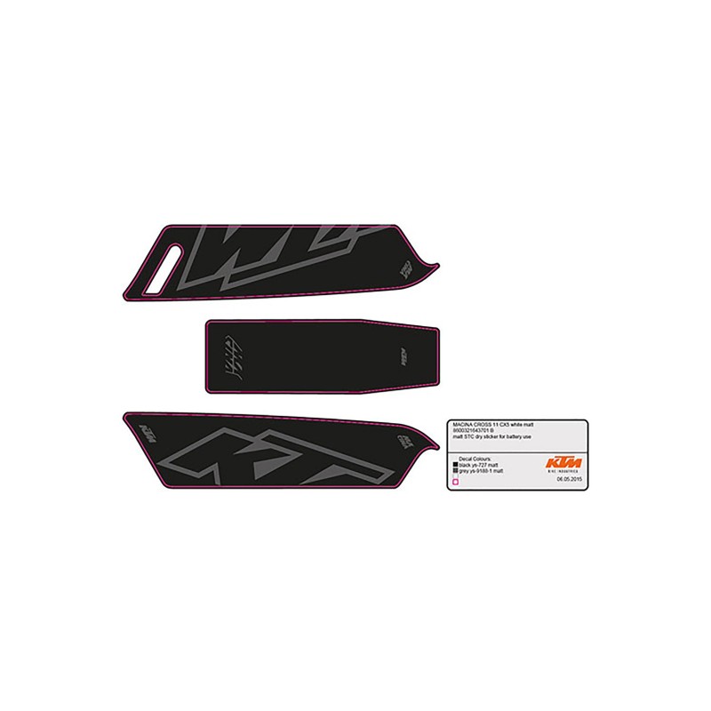 Pegatina batería KTM Macina Cross 11 CX5 black/white
