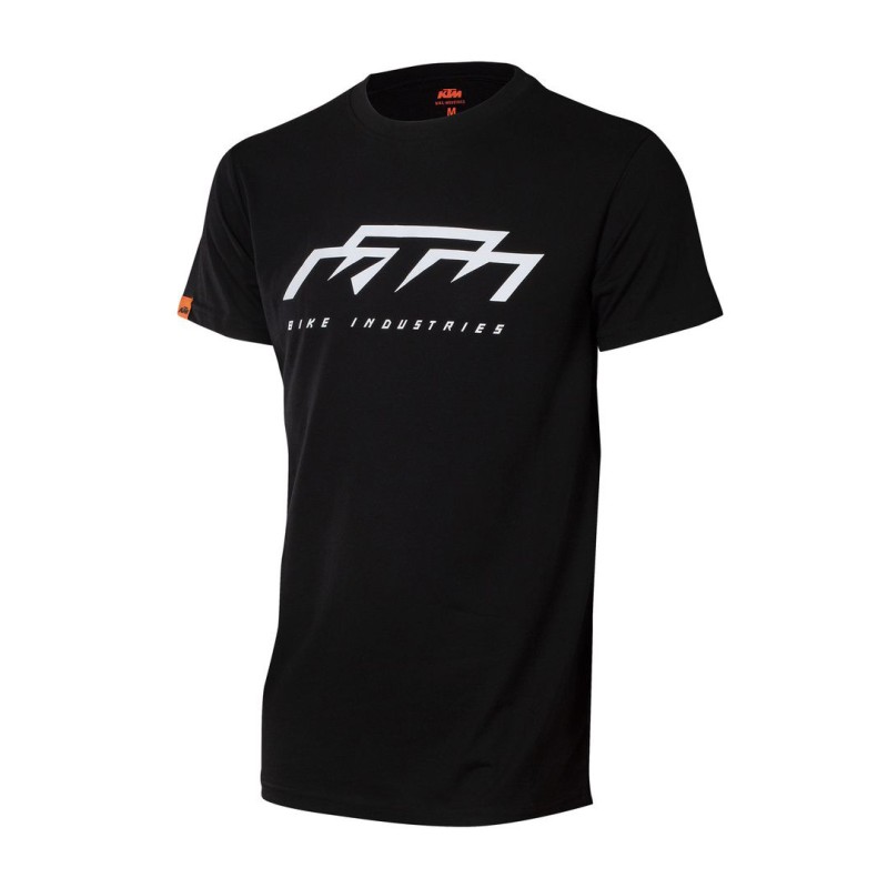 Camiseta casual ciclismo KTM Factory Team BI Negra - Logo blanco
